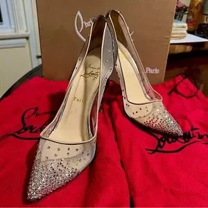 Christian Louboutin Shoes Christian Louboutinbody Strass Mesh Redsole Pump Grenadine Poshmark